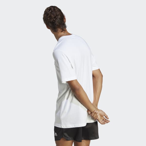 Мужская футболка adidas Essentials Single Jersey Embroidered Small Logo Tee (Белая) фотография