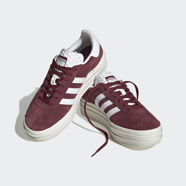 Adidas gazelle burgundy clearance gold