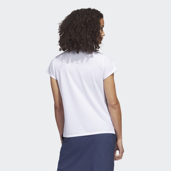 Женская рубашка adidas Go-To Heathered Polo Shirt (Белая) фотография