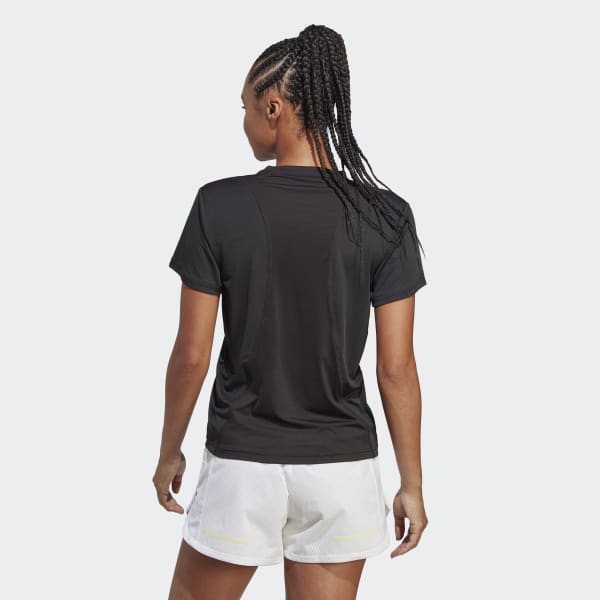 Женская футболка для бега adidas Run It Tee (Черная) фотография