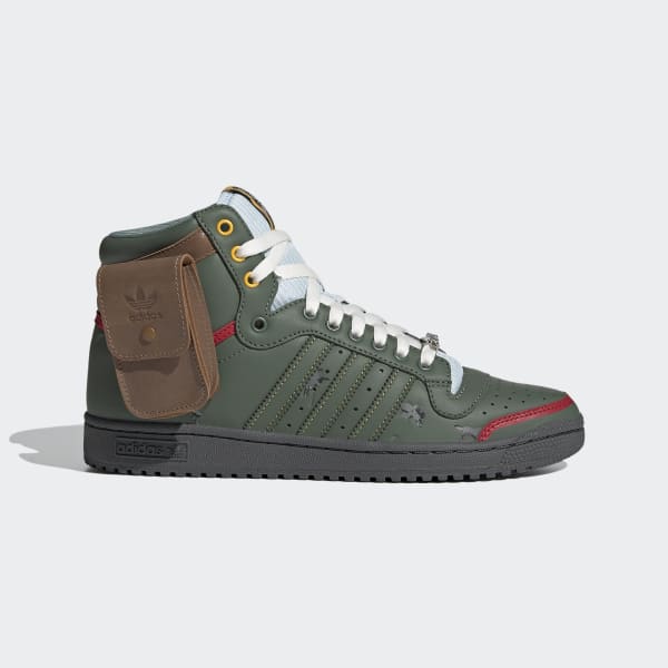 Мужские кроссовки adidas Top Ten Hi Star Wars Boba Fett Shoes (Зеленые)