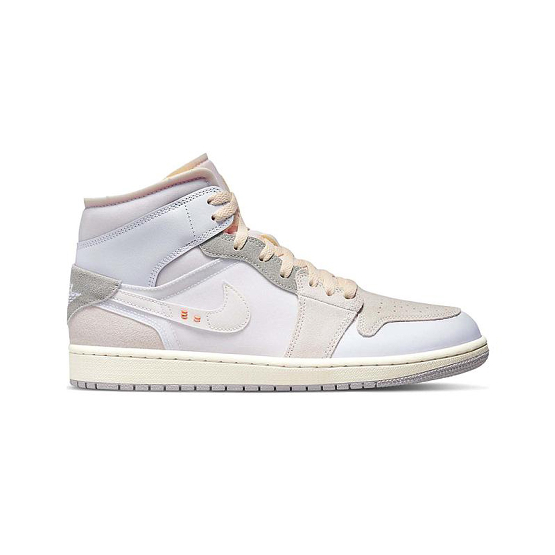 

Кроссовки Nike Air Jordan 1 Mid SE Craft Inside Out White Grey, Бежевый;белый;серый