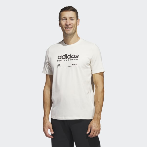 Мужская футболка adidas Lounge Graphic Tee ( Белая ) фото
