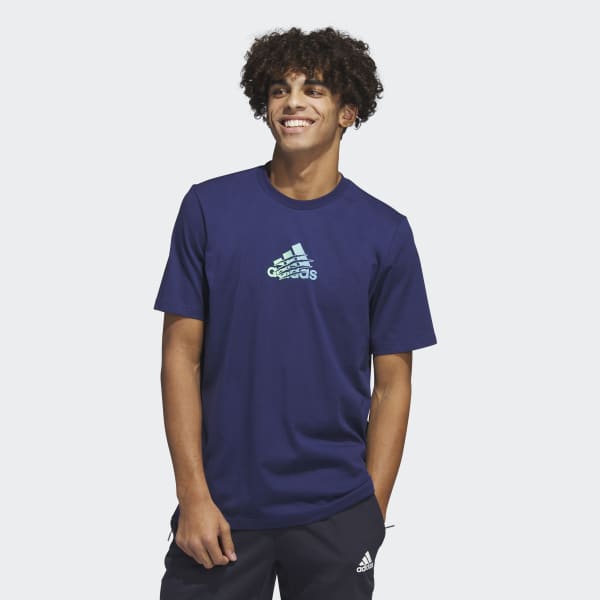Мужская футболка adidas Power Logo Graphic Tee ( Синяя ) фото