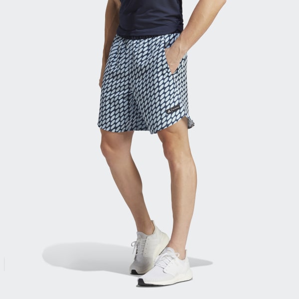 Мужские шорты adidas x Marimekko Designed for Training Shorts ( Синие ) фото