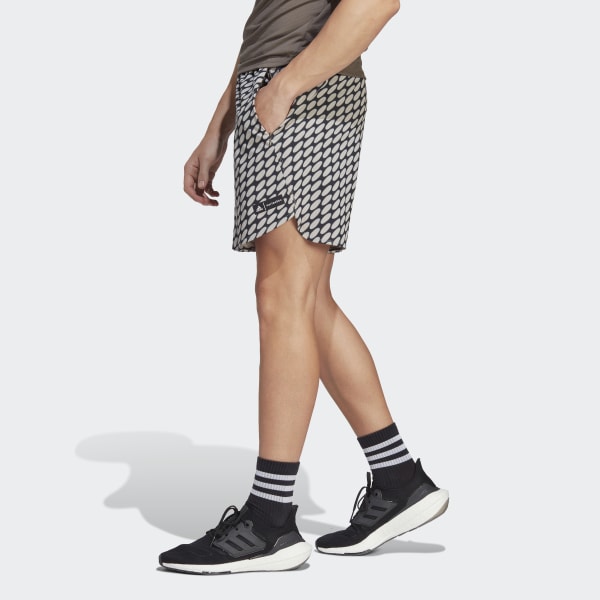 Мужские шорты adidas x Marimekko Designed for Training Shorts ( Коричневые ) фотография