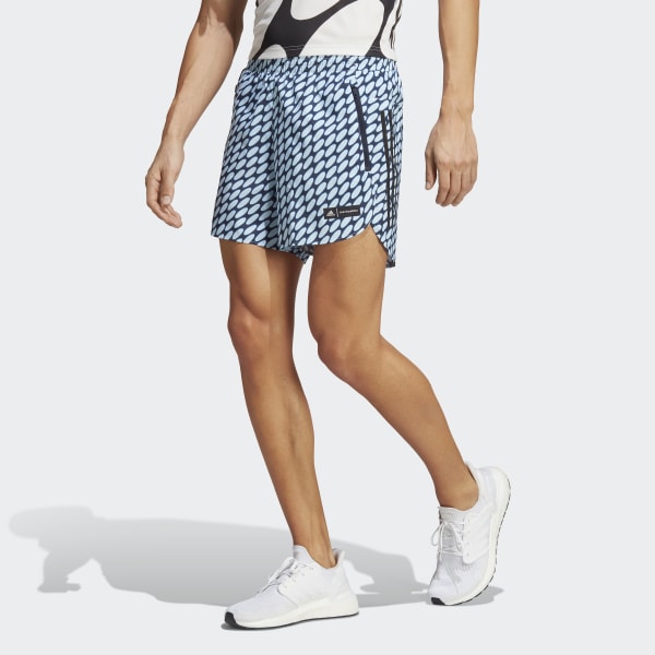 Мужские шорты adidas x Marimekko Run Icons 3-Stripes Shorts ( Синие ) фото