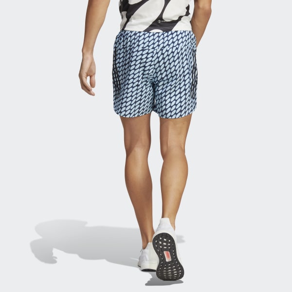 Мужские шорты adidas x Marimekko Run Icons 3-Stripes Shorts ( Синие ) фотография