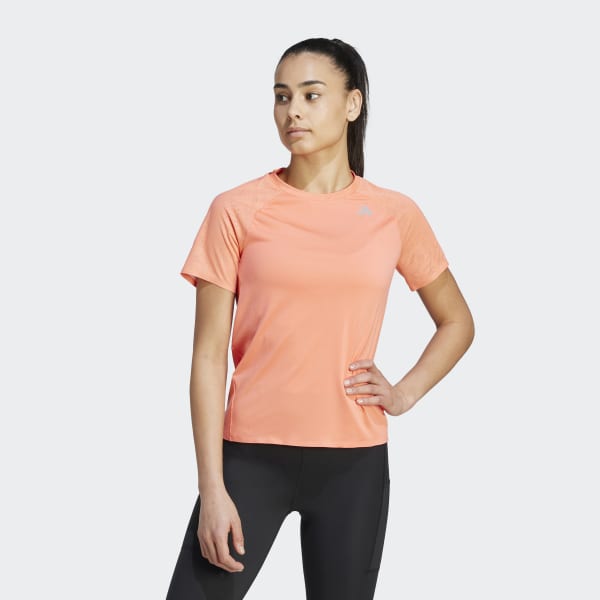 Женская футболка Adizero Running Tee ( Оранжевая ) фотография
