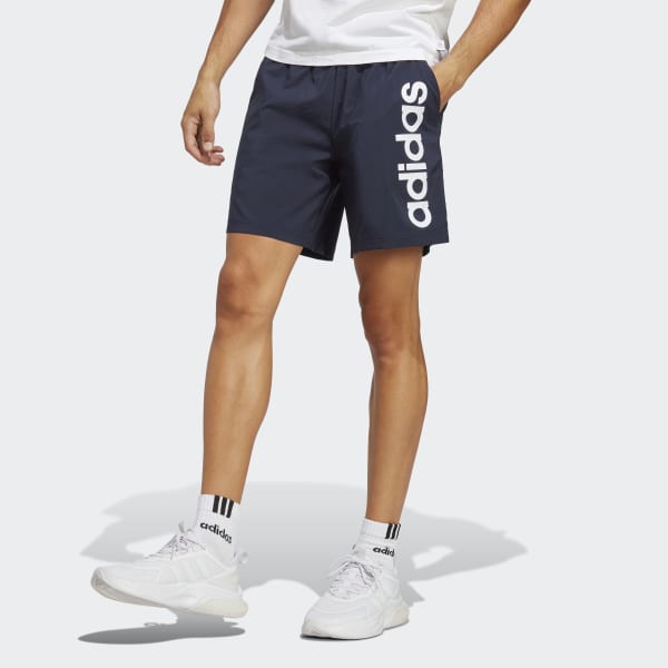 Мужские шорты AEROREADY Essentials Chelsea Linear Logo Shorts ( Синие ) фото