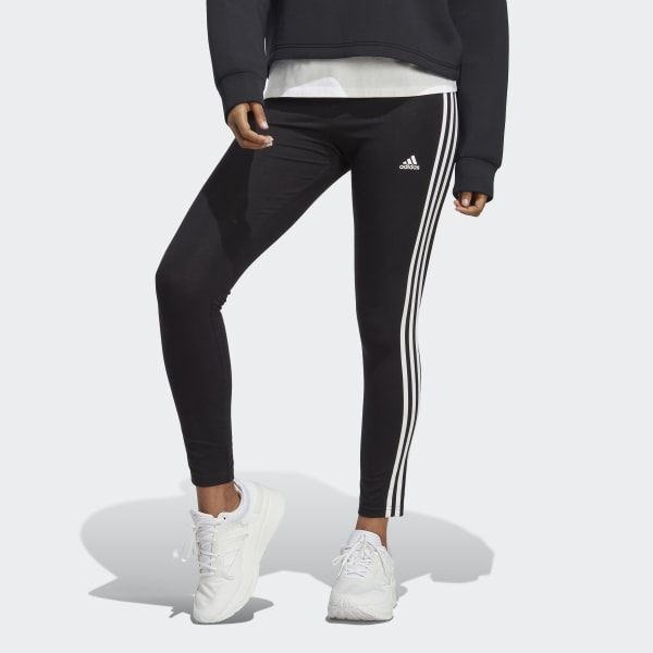 

Женская футбольная форма Essentials 3-Stripes High-Waisted Single Jersey Leggings ( Черная ), Черный