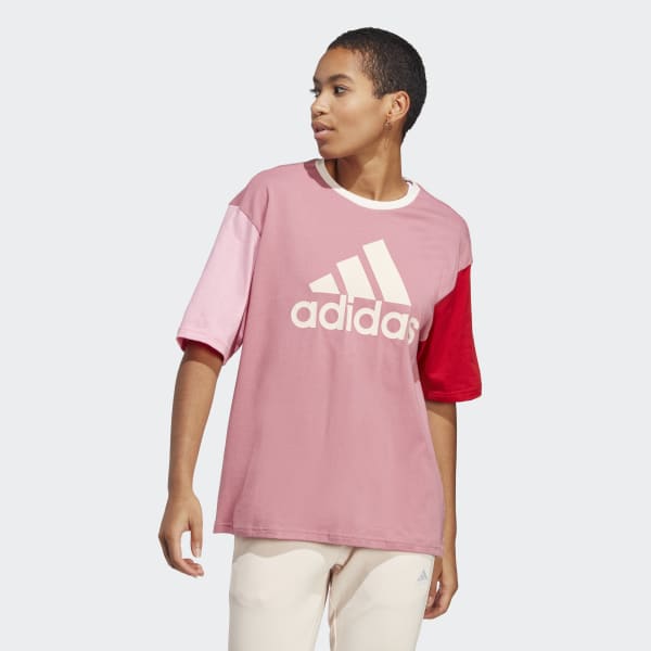 Женская футболка Essentials Big Logo Boyfriend Tee ( Розовая ) фотография