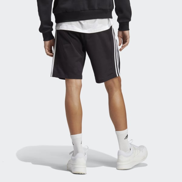 Мужские шорты Essentials Single Jersey 3-Stripes Shorts ( Черные ) фотография