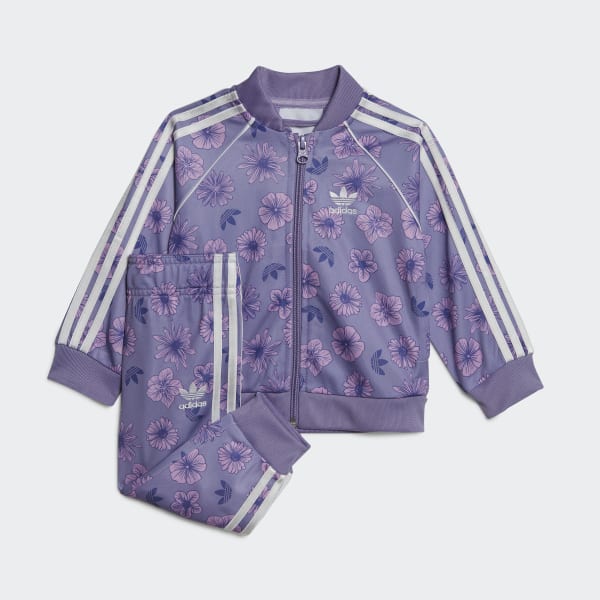 Детская Одежда Floral Sweat Suit Set ( Фиолетовая ) фотография