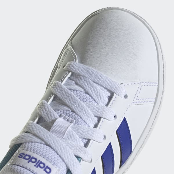 Детские кроссовки Grand Court Lifestyle Tennis Lace-Up Shoes ( Белые ) фото