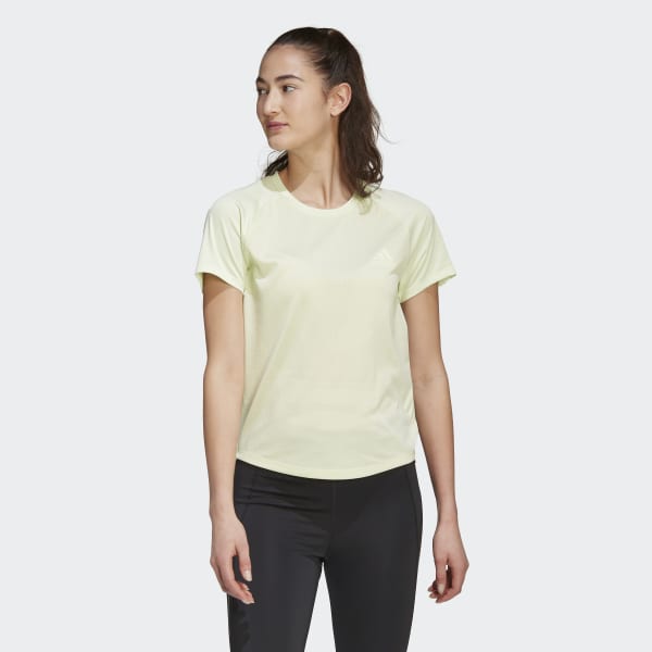 Женская футболка Parley Adizero Running Tee (Зеленая) фото