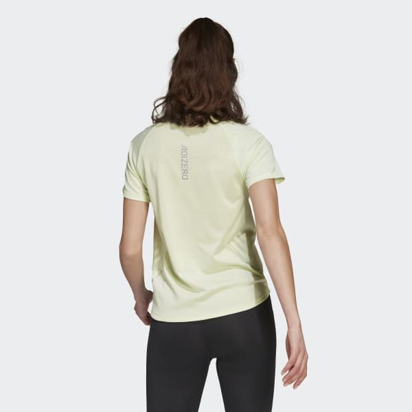 Женская футболка Parley Adizero Running Tee (Зеленая) фотография