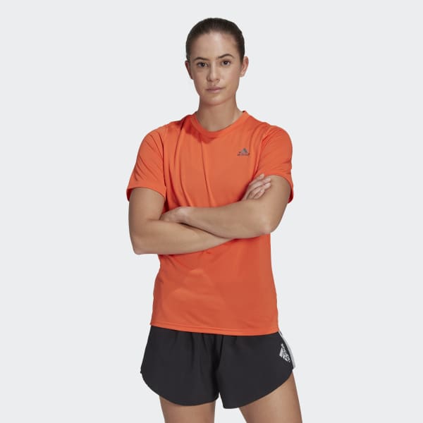 Женская футболка Run Icons Running Tee ( Оранжевая ) фотография