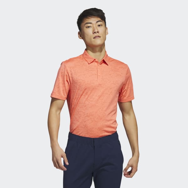 Мужская рубашка Textured Jacquard Golf Polo Shirt ( Оранжевая ) фото