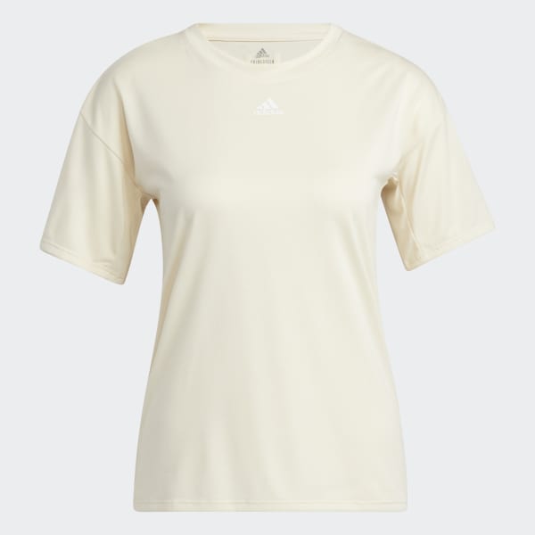 Женская футболка Training 3-Stripes AEROREADY Tee ( Бежевая ) фото