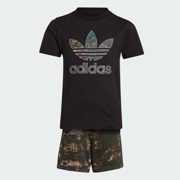 Adidas camo sales shorts and shirt