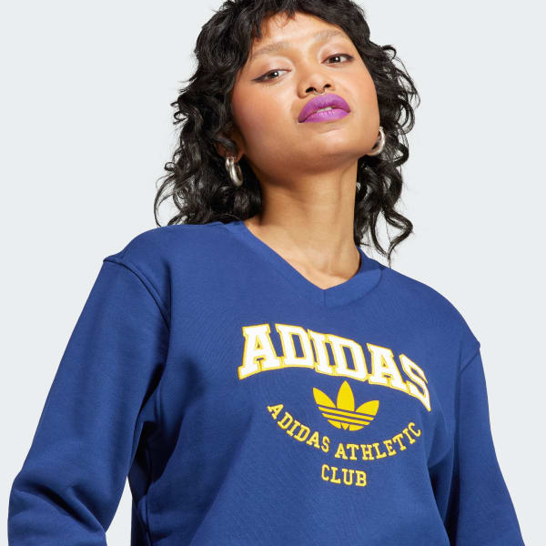 Adidas crew shop neck blue