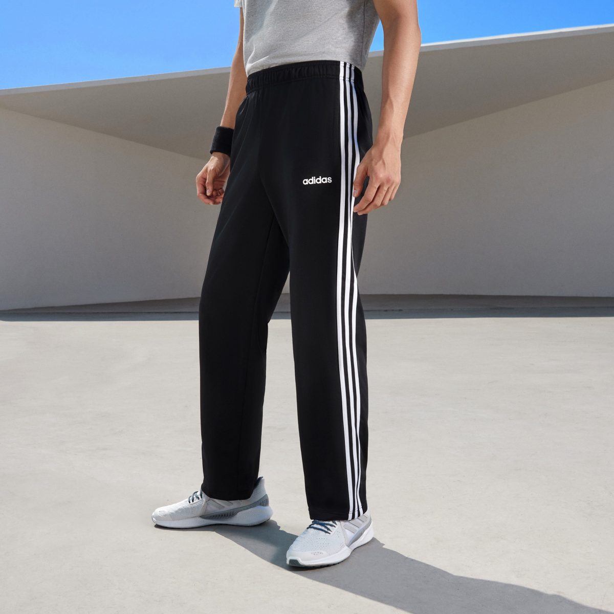 Adidas original three hot sale stripe track pant