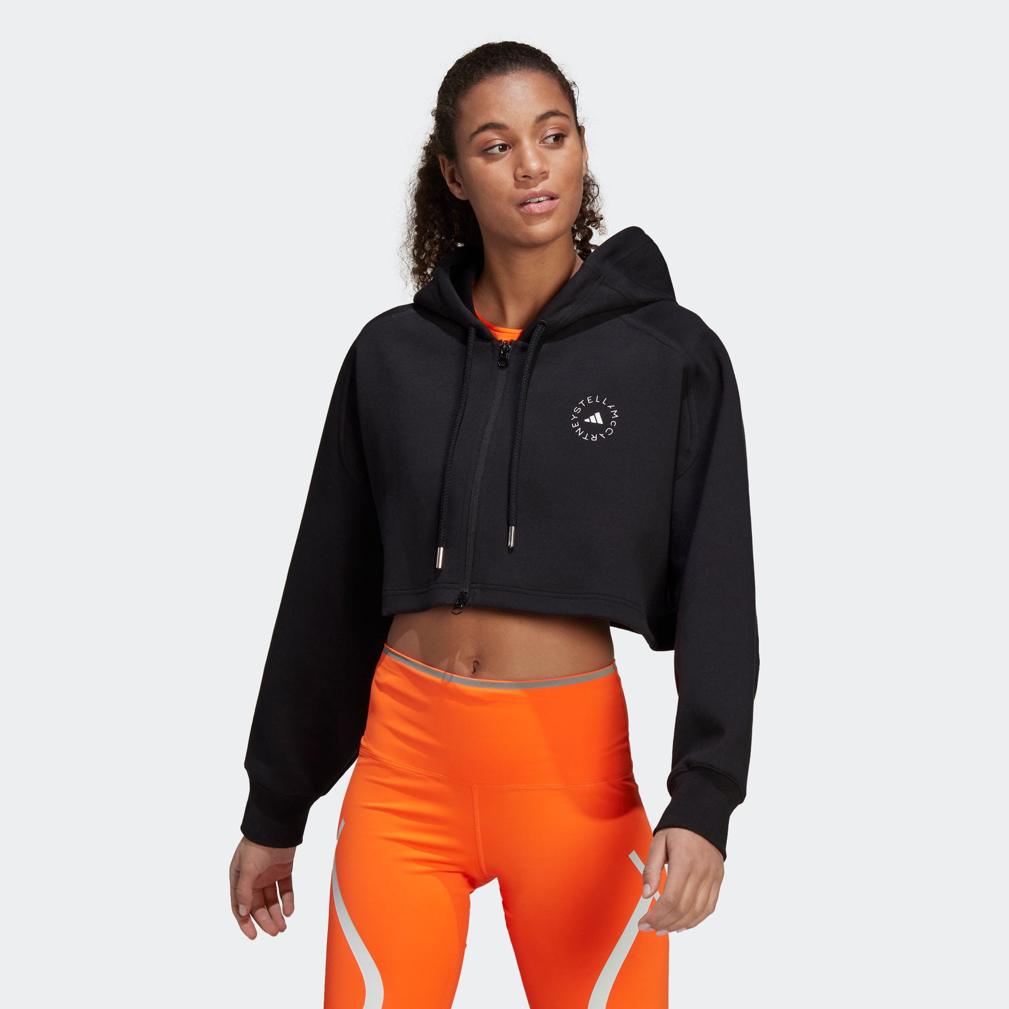 Adidas cropped shop hoodie cheap