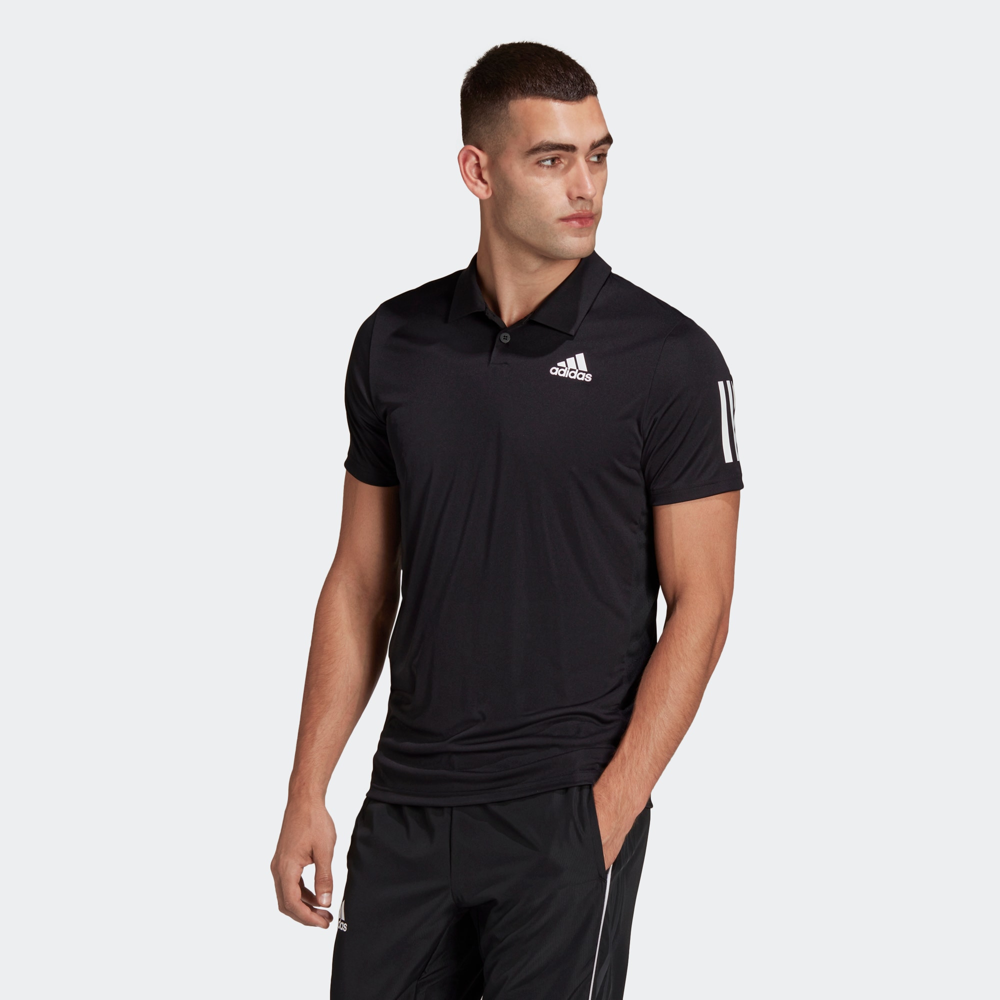 

Мужская рубашка adidas CLUB 3-STRIPES POLO SHIRT, Черно-белый