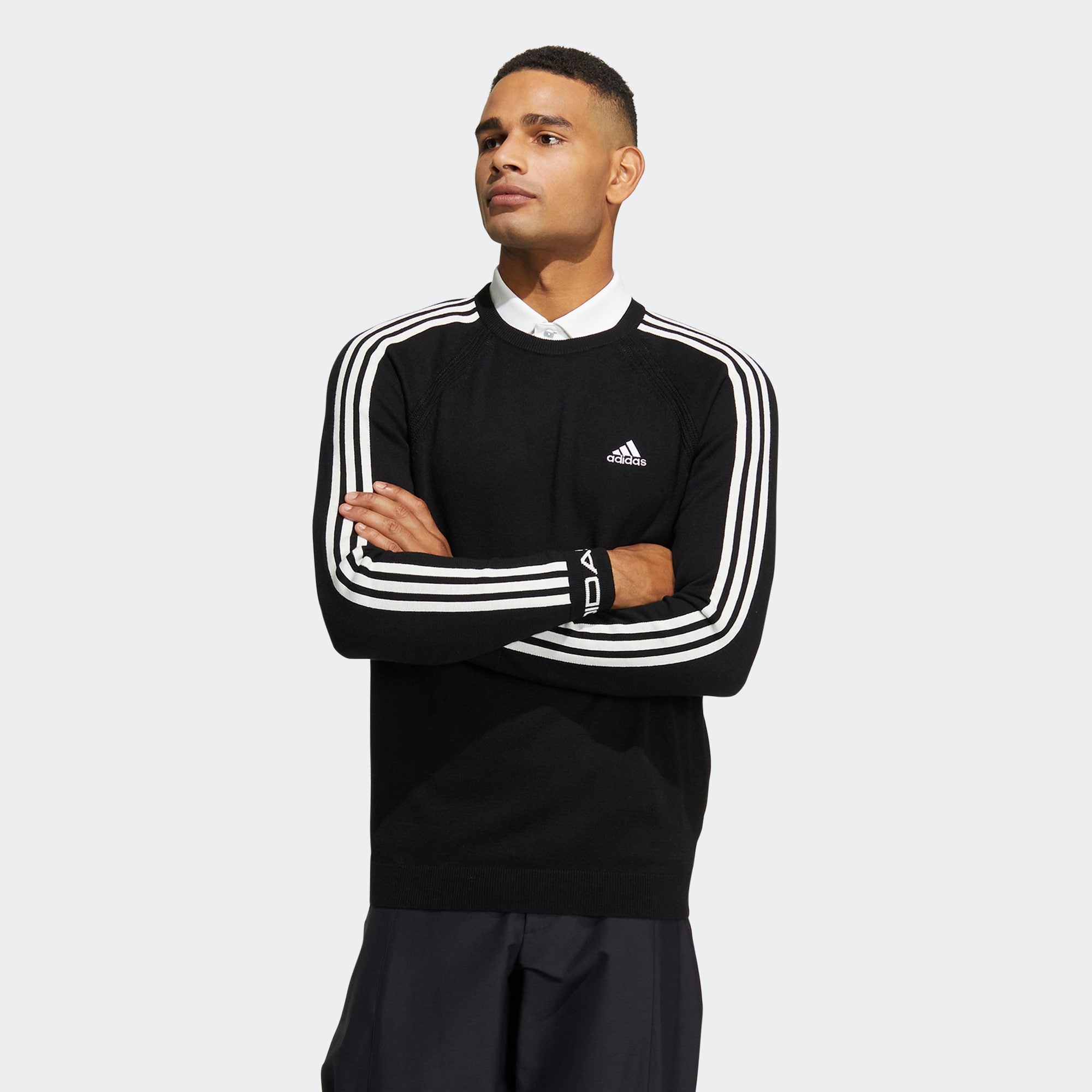 Adidas 3 stripes discount crop w sweater