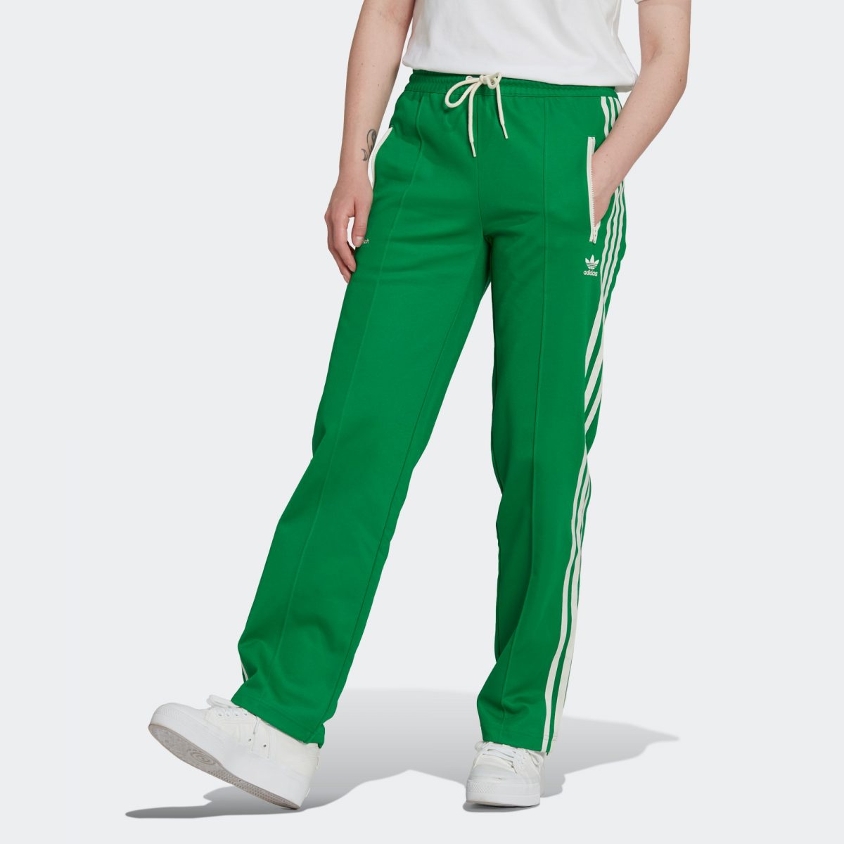 Women's green adidas track sales pants