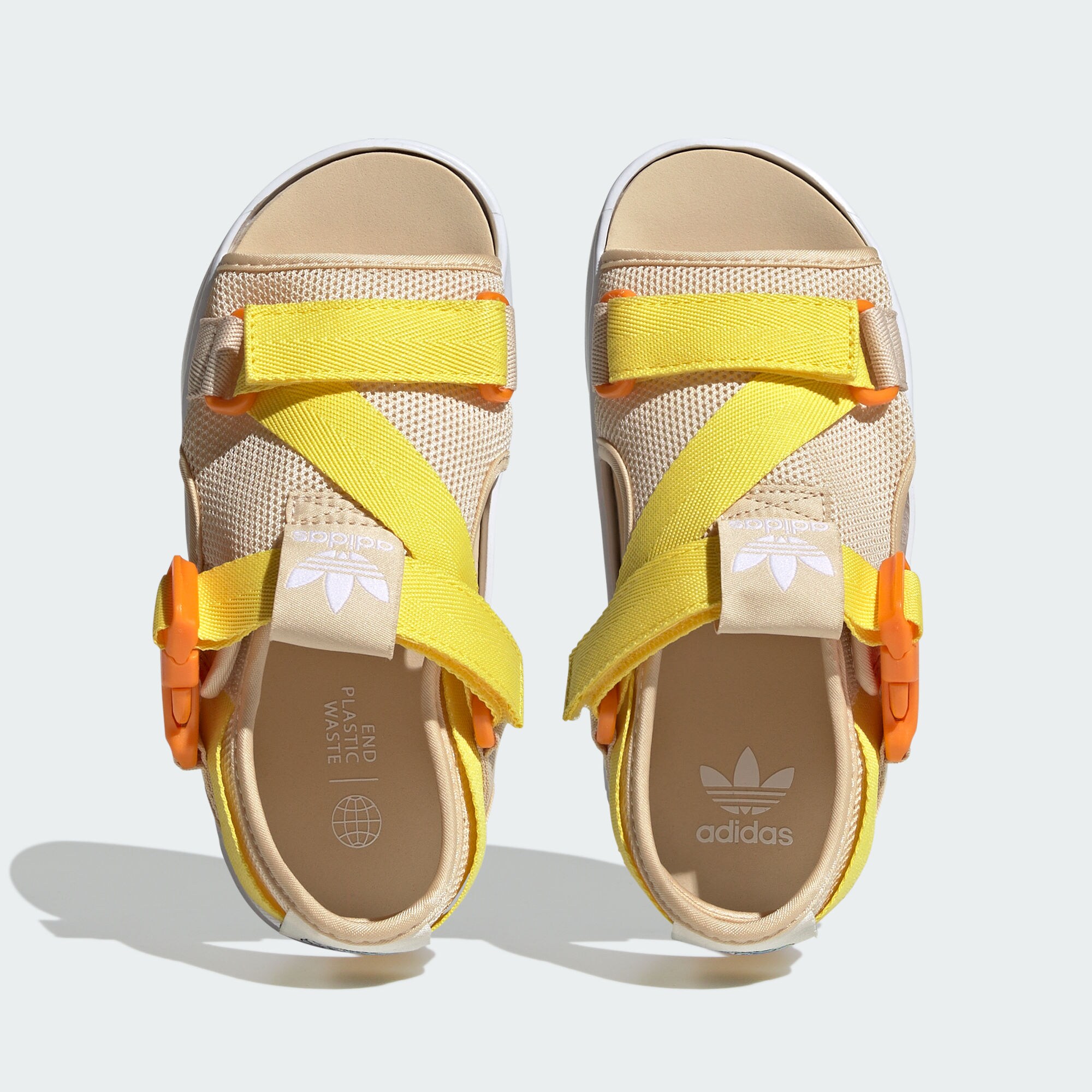 Adidas discount sandals yellow