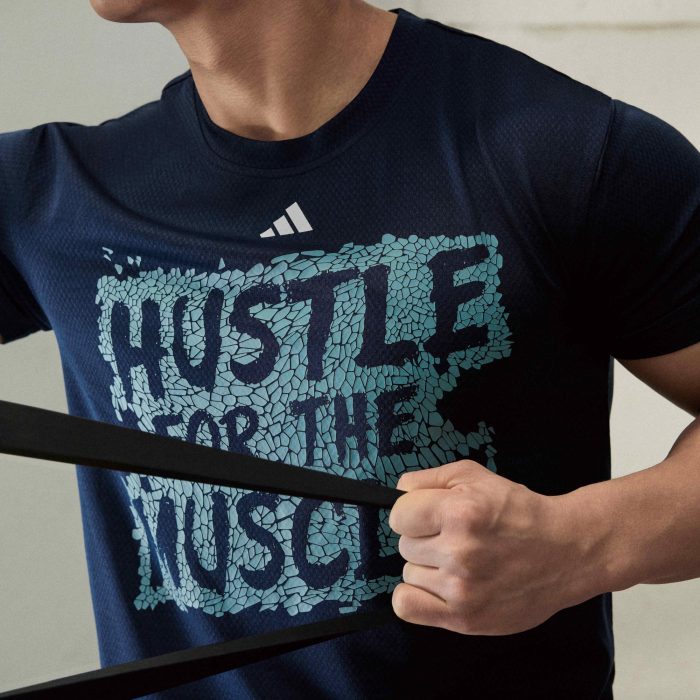 Мужская футболка adidas HUSTLE FOR THE MUSCLE AEROREADY