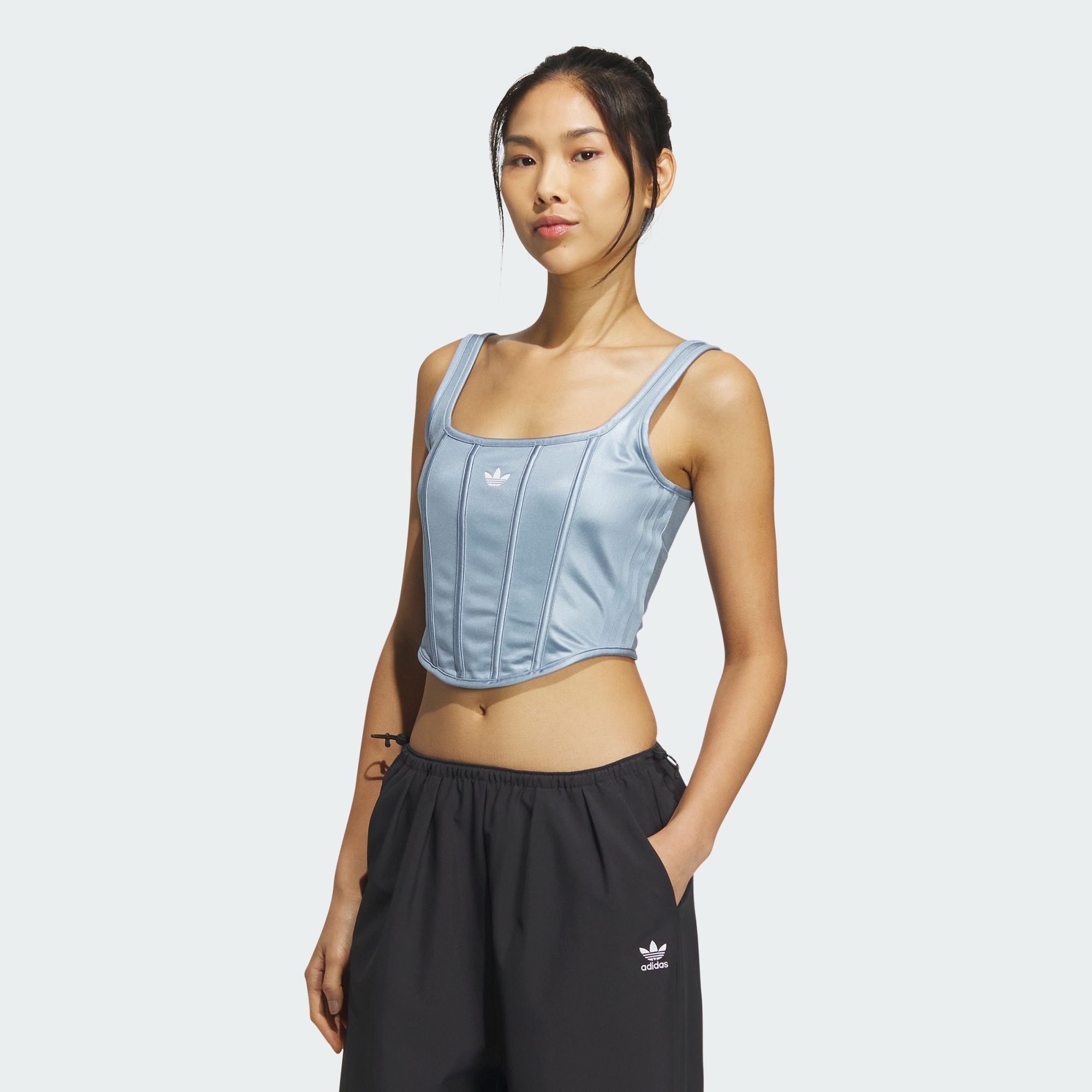 Женский топ adidas CORSET TANK TOP IX1913 купить в Москве с доставкой:  цена, фото, описание - интернет-магазин MYREACT.ru