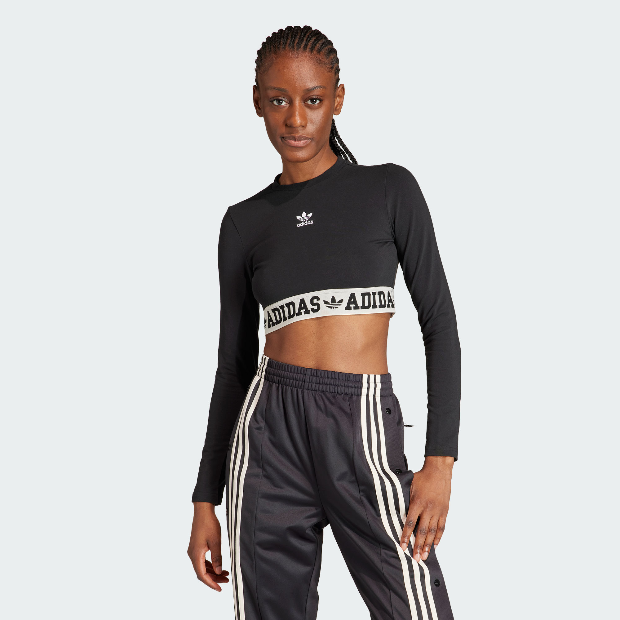 Adidas crop graphic clearance tee