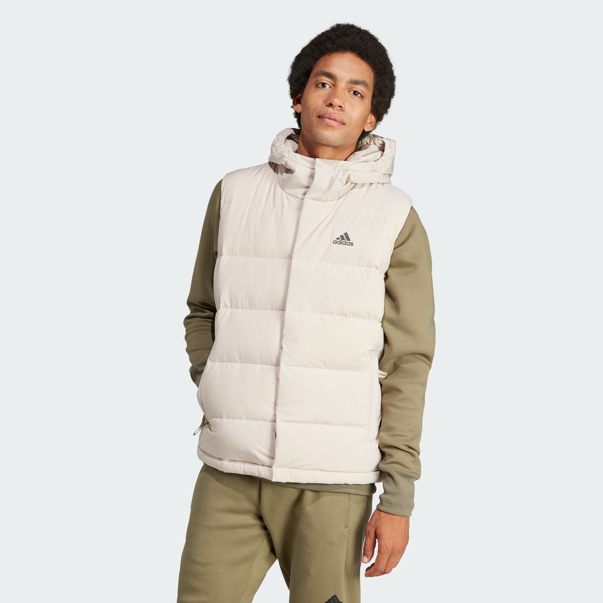 Adidas helionic down cheap hooded vest