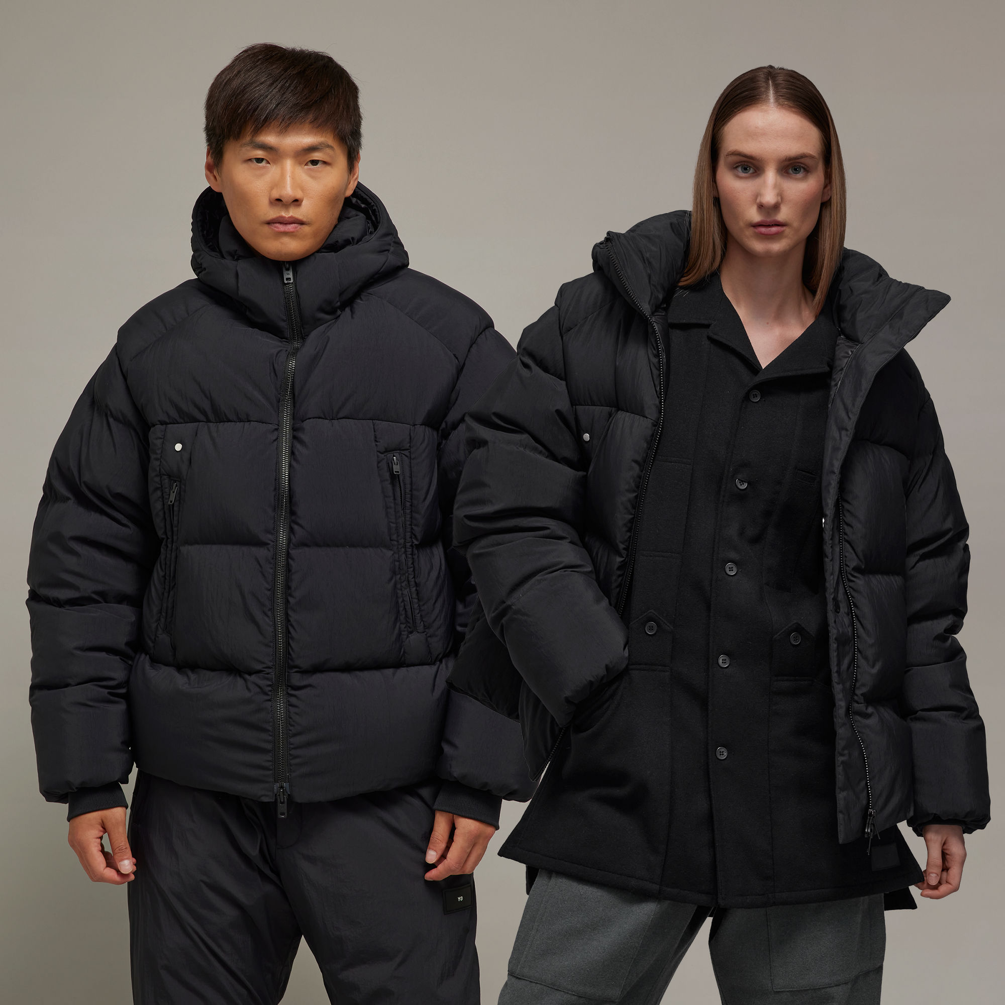 Black adidas 2025 puffer coat