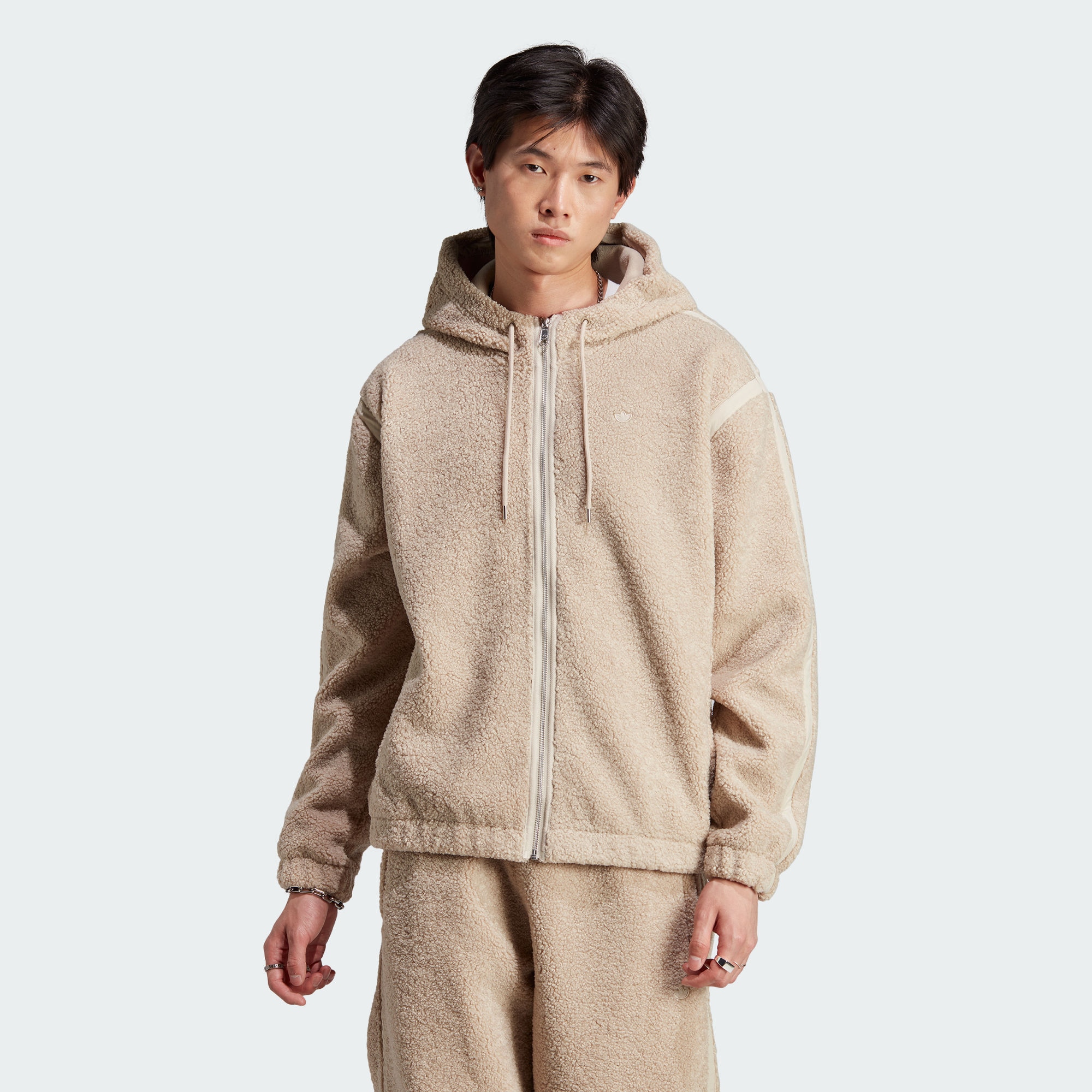 Adidas fleece best sale zip up hoodie