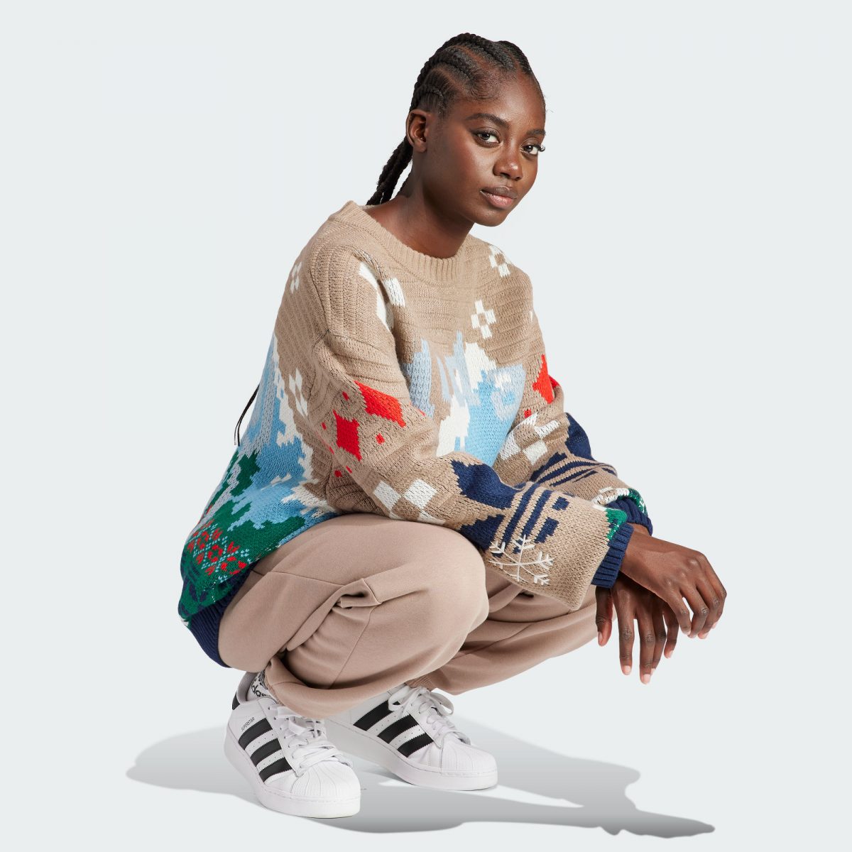 Женский свитер adidas HOLIDAY SWEATER фотография