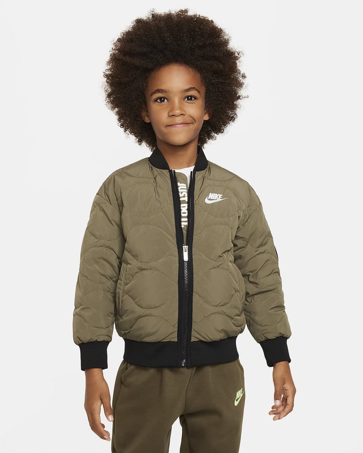 Детская куртка Nike зеленая фото