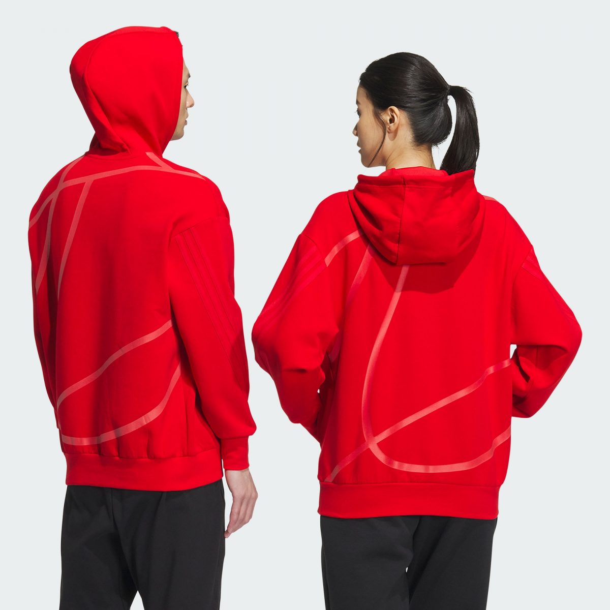 Худи adidas FUTURE STYLE HOODIE красное фотография