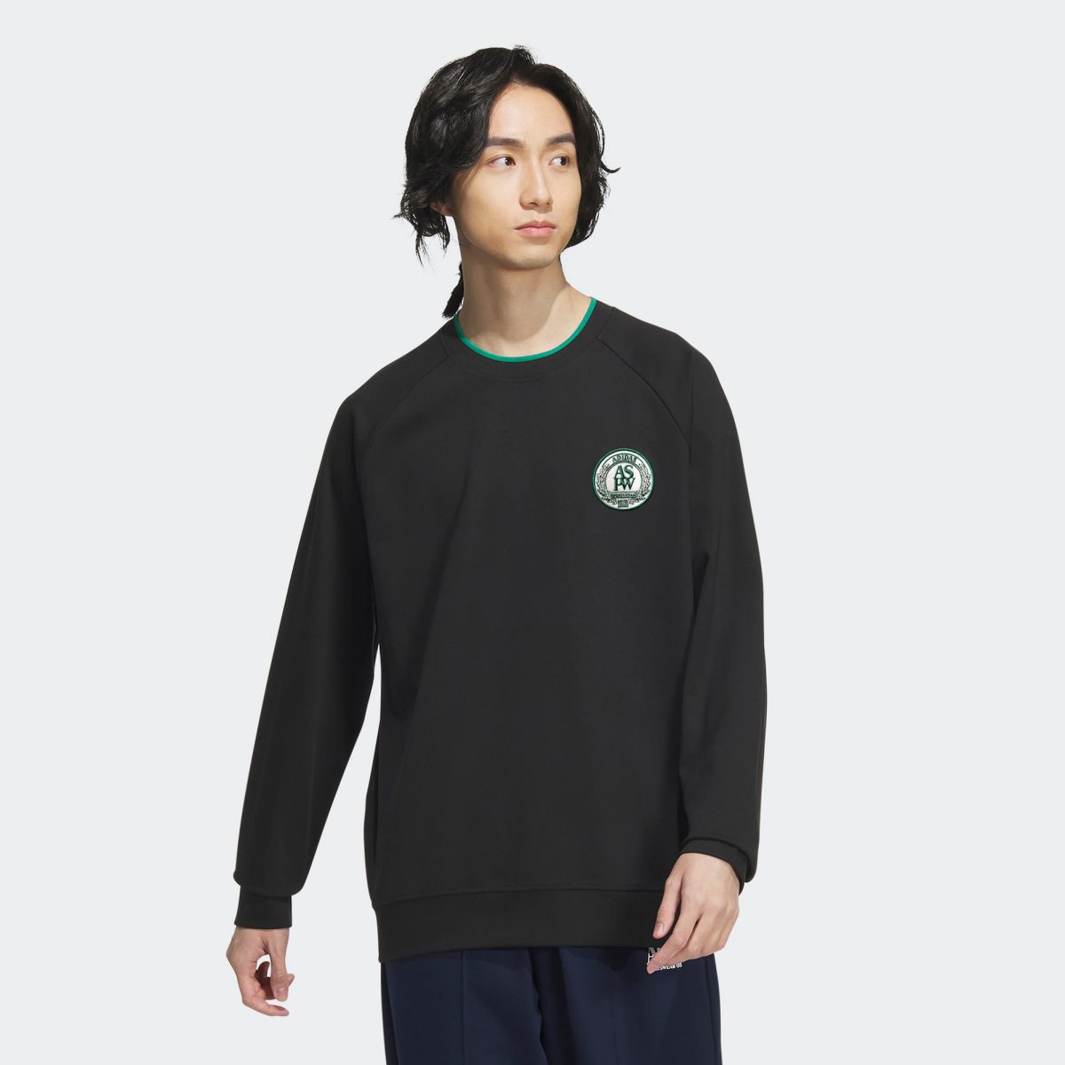 Мужской свитшот adidas VERBIAGE DOUBLEKNIT SWEATSHIRT черный фото