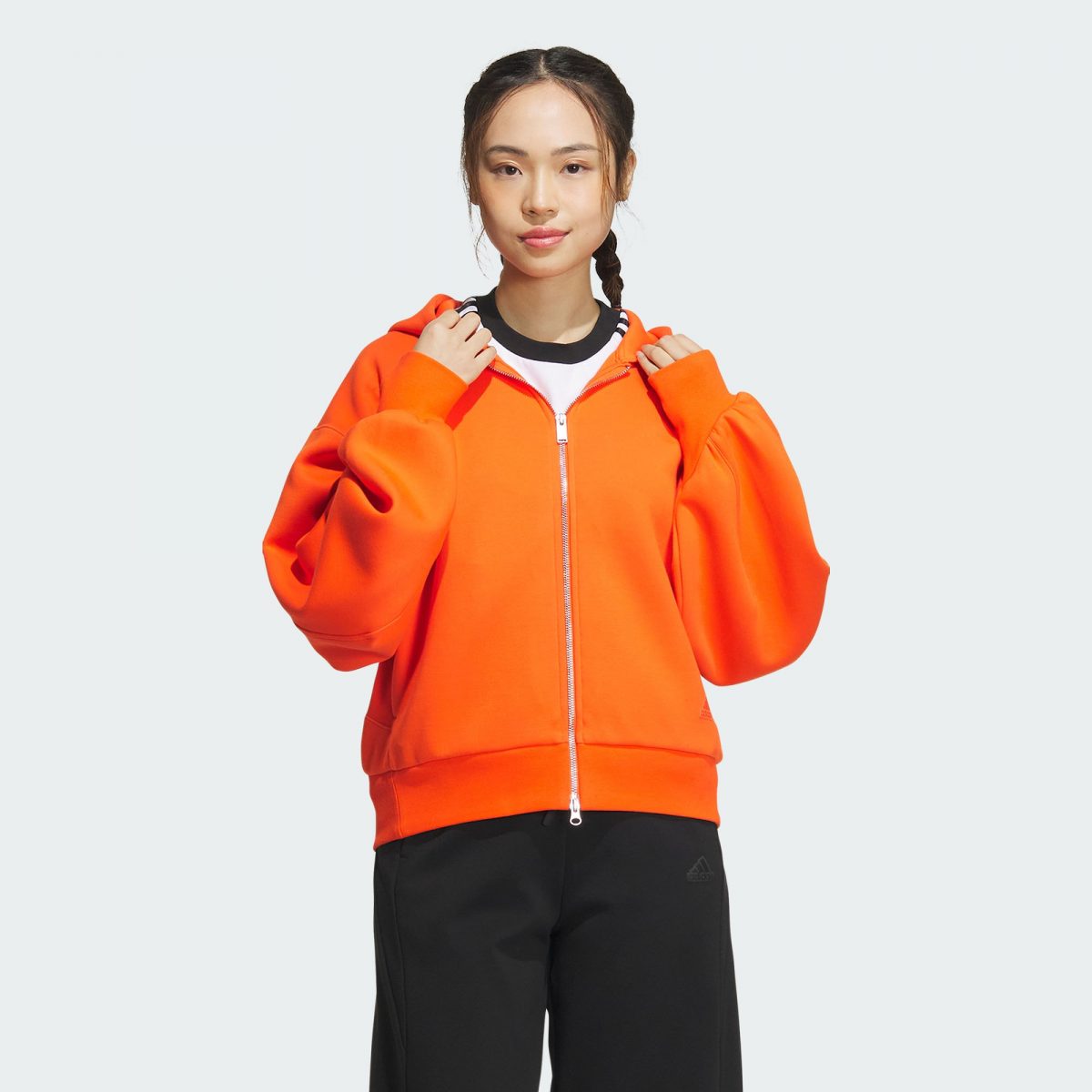 Женское худи adidas SPACER FULL-ZIP HOODIE JJ3800 фото