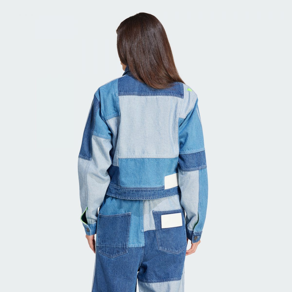 Женский топ adidas KSENIA SCHNAIDER DENIM PATCHWORK фотография