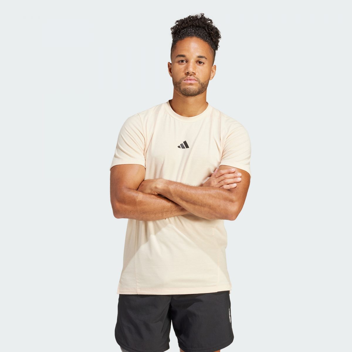 Мужская футболка adidas TRAINING WORKOUT TEE коричневая фото