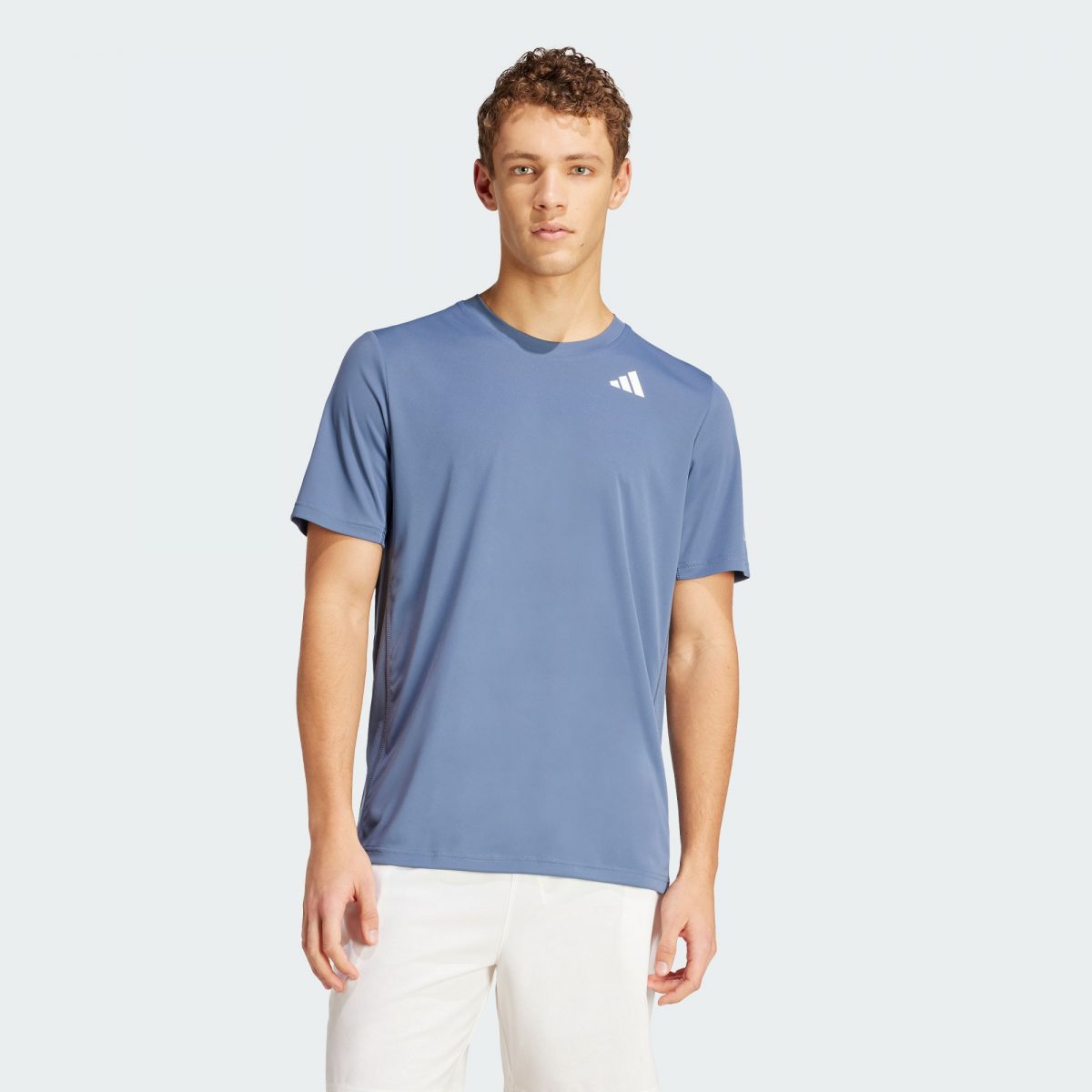 Мужская футболка adidas CLUB 3-STRIPES TENNIS TEE синяя фото