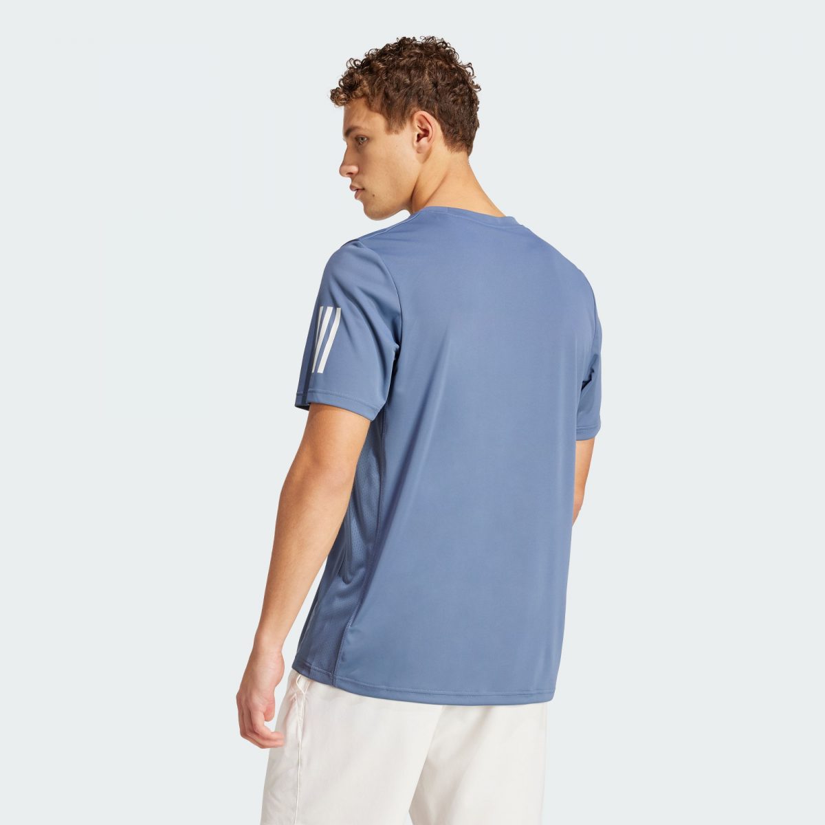 Мужская футболка adidas CLUB 3-STRIPES TENNIS TEE синяя фотография