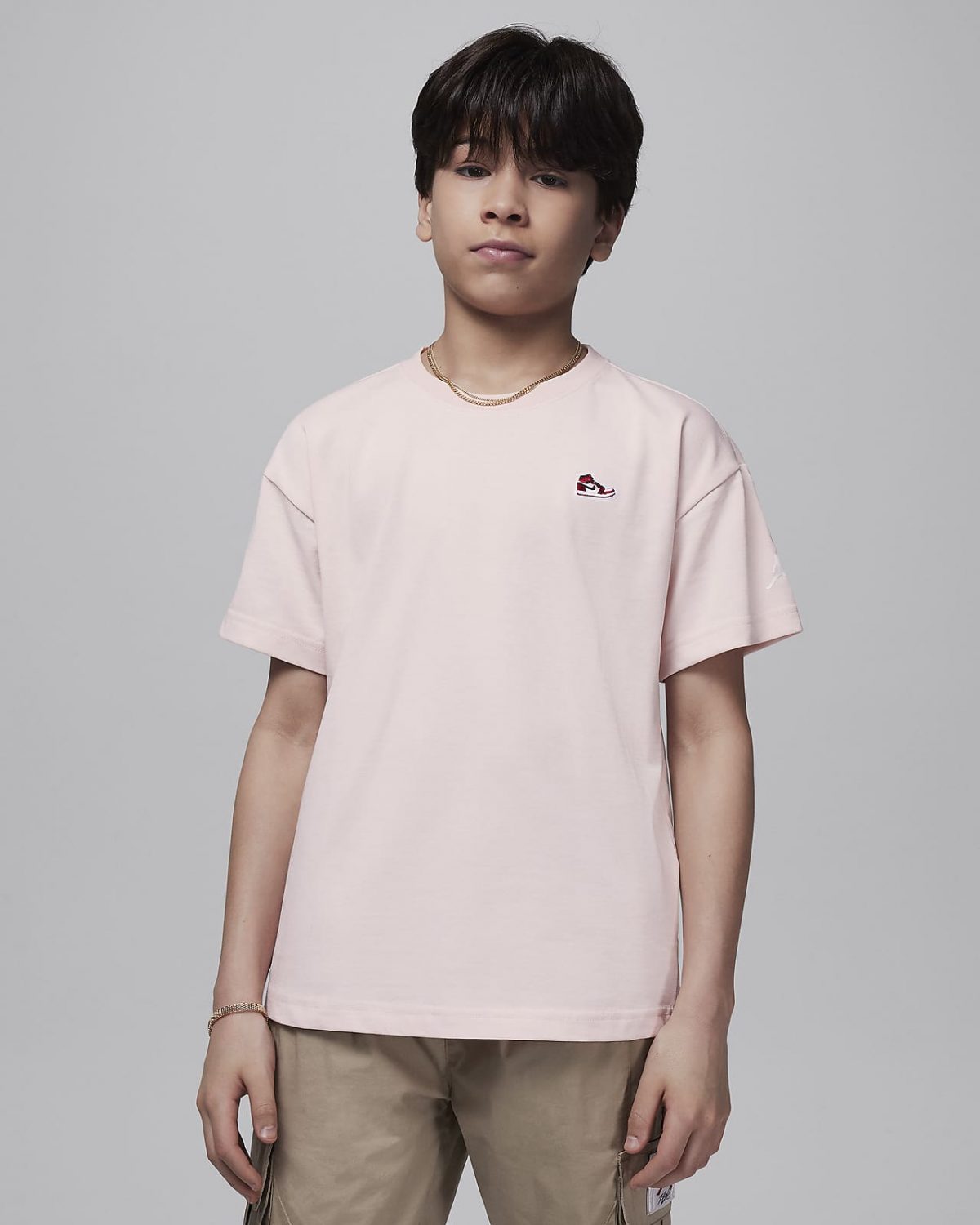 Детская футболка nike Air Jordan 1 розовая фото