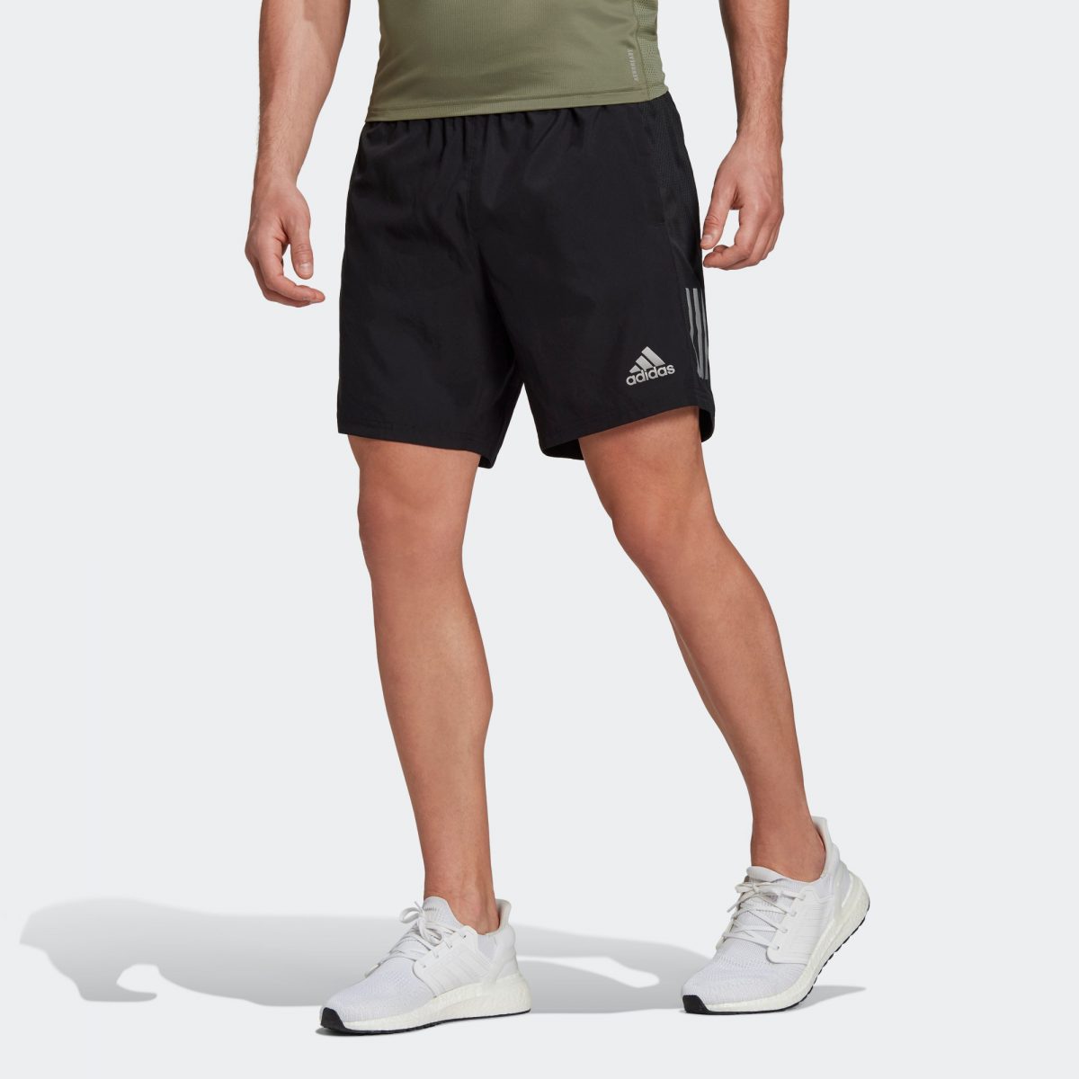 Мужские шорты adidas OWN THE RUN SHORTS черные фотография