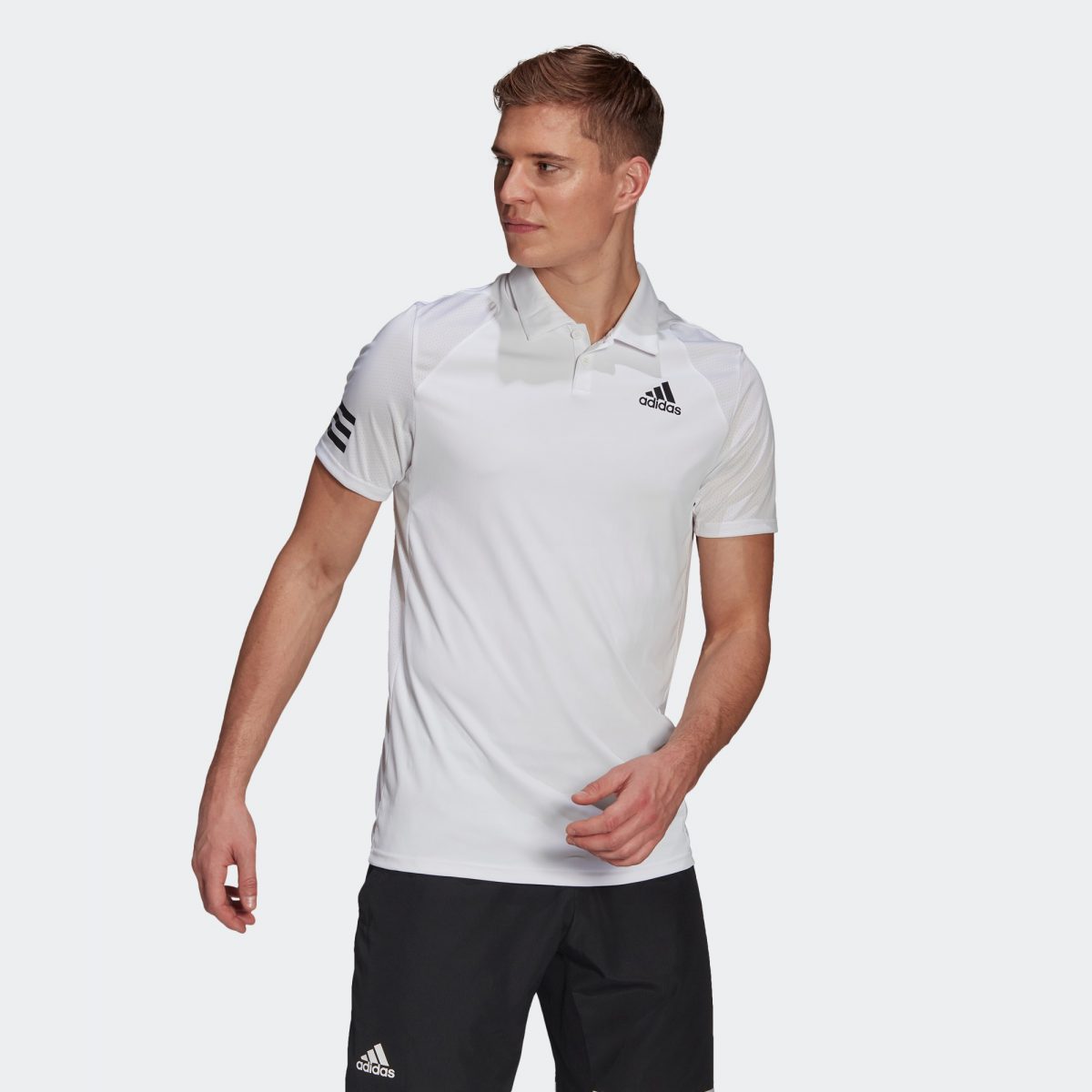 Мужская футболка adidas TENNIS CLUB POLO SHIRT черно-белая фото